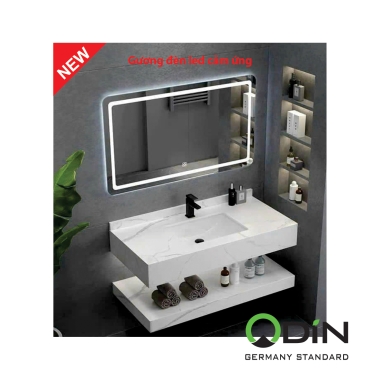 BỘ LAVABO MẶT ĐÁ GƯƠNG LED  ODIN - 223LK